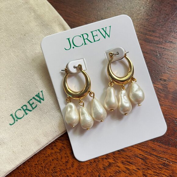 J. Crew pearl drop earrings NWT - Picture 4 of 9